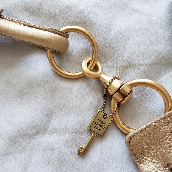 Fossil Gold Hobo Shoulder Bag - Picture 3 of 6